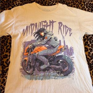 PacSun Midnight Ride Tee - Cream and Purple